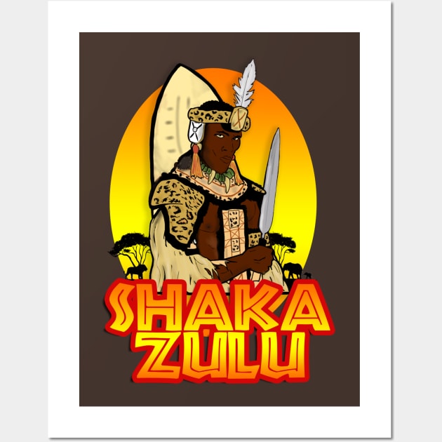 Shaka Zulu Wall Art by Corecustom